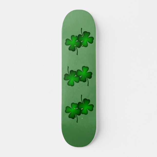 Quatro Folha de Skate Verde Irlandês (Frente)