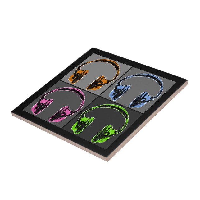 Quatro Fones de Ouvido Pop Art (Lateral)