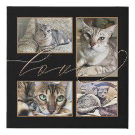 Quatro Fotos: Colagem Amor Pets Black