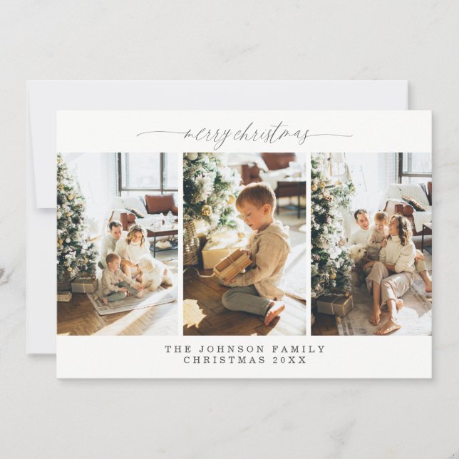 Quatro fotos do cartão de natal desejos mais quent (Frente)