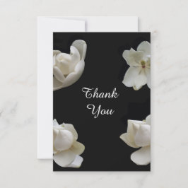 Quatro Magnolias brancas no Cartões de agradecimen