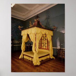 Quatro Poster Bed, no estilo chinês, 1750