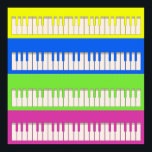 Quatro teclados - Poster de Pop<br><div class="desc">A pop art era grande nos anos 60 e 70. Este design de teclado de arte Pop consiste em quatro teclados de órgão/piano no que diz respeito à forma de arte. Clique em qualquer um dos ícones de poster abaixo para ver esse poster em formato maior.</div>
