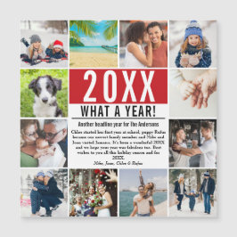 Que Ano em Revisão Cartão de Natal de Família de 1