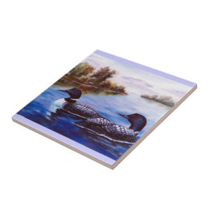 Que azulejo do mergulhão-do-norte dos pares