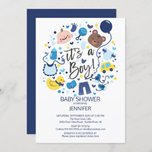 Que bom que é um menino! Convite para Chás de fral