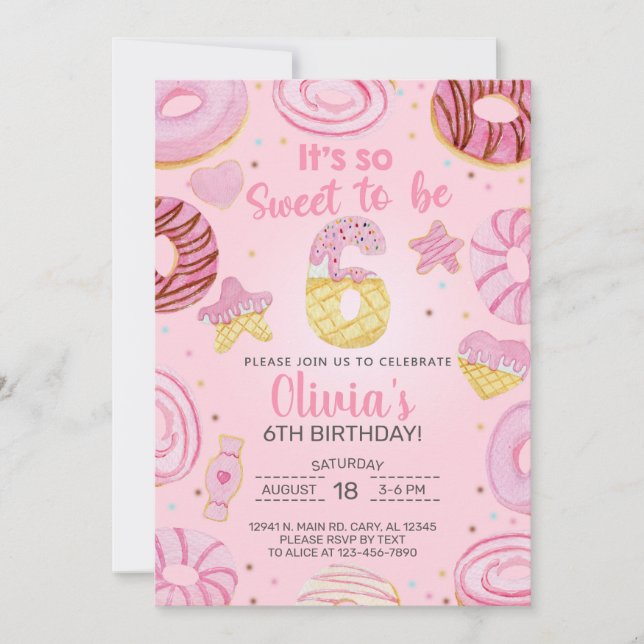 Que bom ser o convite para o 6 de aniversário de s (Frente)