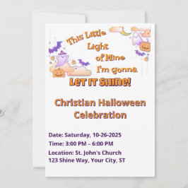 Que Brilhe O Convite Cristão De Halloween