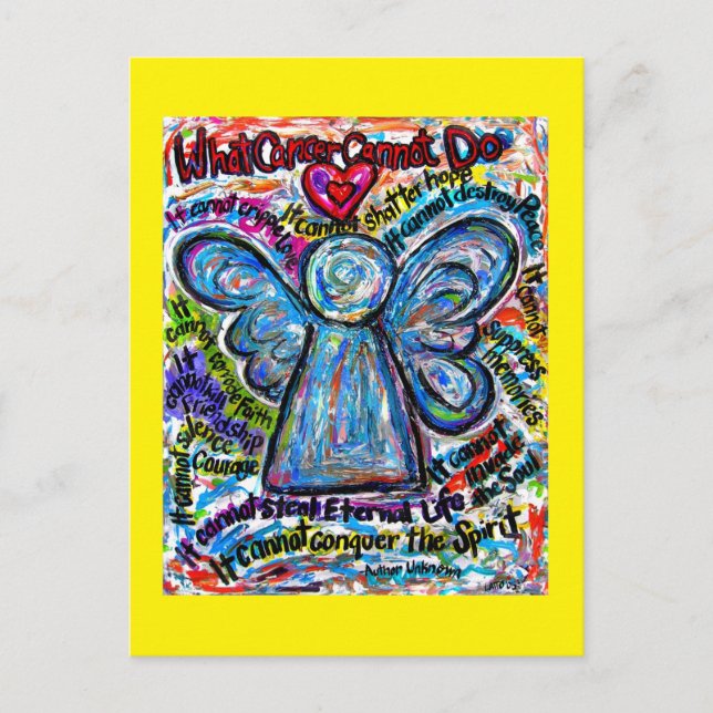 Que Cancer Não Pode Fazer Cartões Postais De Arte  (Frente)