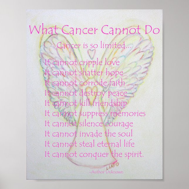 Que Cancer Não Pode Fazer Poem Poster Impressão (Frente)