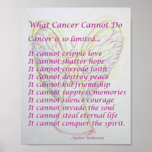 Que Cancer Não Pode Fazer Poem Poster Impressão