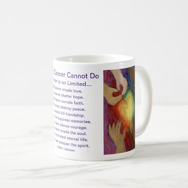 Que Cancer Não Pode Fazer Xícara De Café Poem (Frente Esquerda)