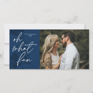 Que Cartão Azul de Natal Brilhante