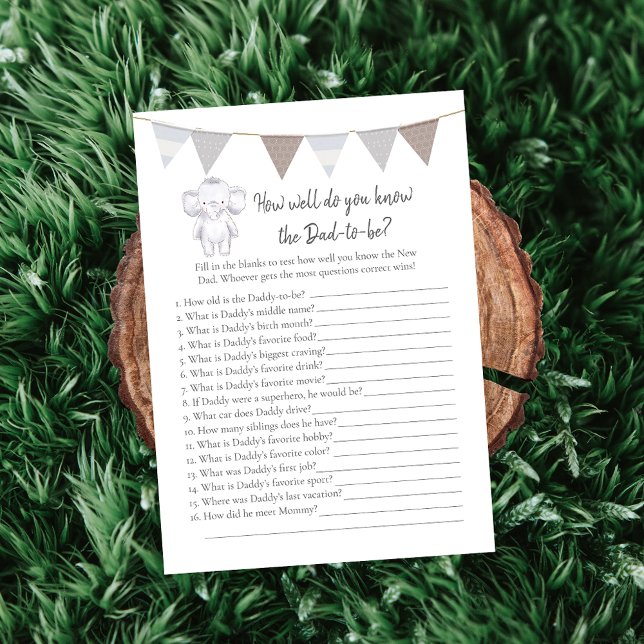 Que Conhece O Cartão De Elefante Para Bebês Do Pai (Criador carregado)