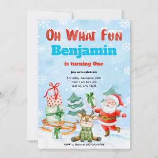 Que Convite de aniversário de Natal Divertido