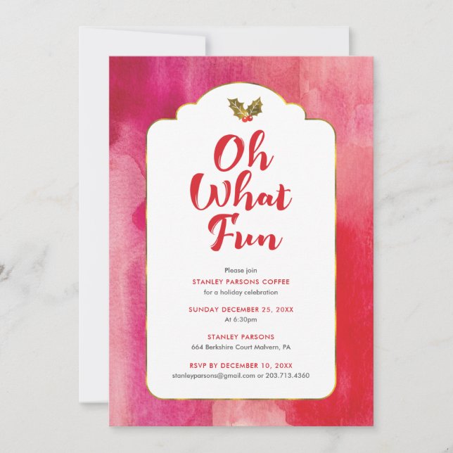 Que Convite para Festas de Férias Divertidas (Frente)