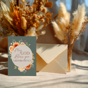 Que Deus o Abençoe Abundantemente – Cartão Floral