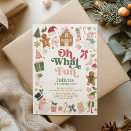 Que Diversão! Convite de Aniversário de 1º Natal