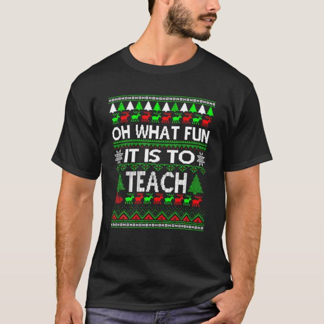 Que Divertido É Ensinar O Suéter De Natal Feio (Frente)