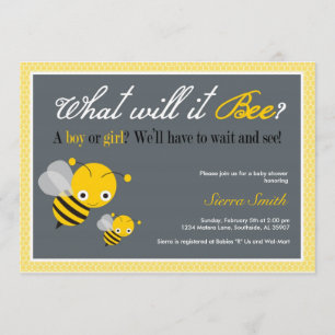 Que ele abelha? Convite do chá de fraldas