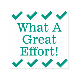 "Que Esforço Excelente!" Carimbo de borracha de in