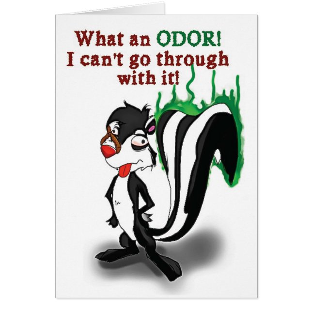 "Que odor!" Cartão engraçado da sobriedade (Frente)