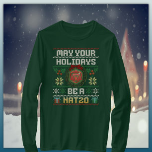 Que Os Seus Feriados Sejam Um Design Nat20 Suéter 