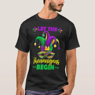 Que Os Shenanigans Comecem A Camisas Mardi Gras, C