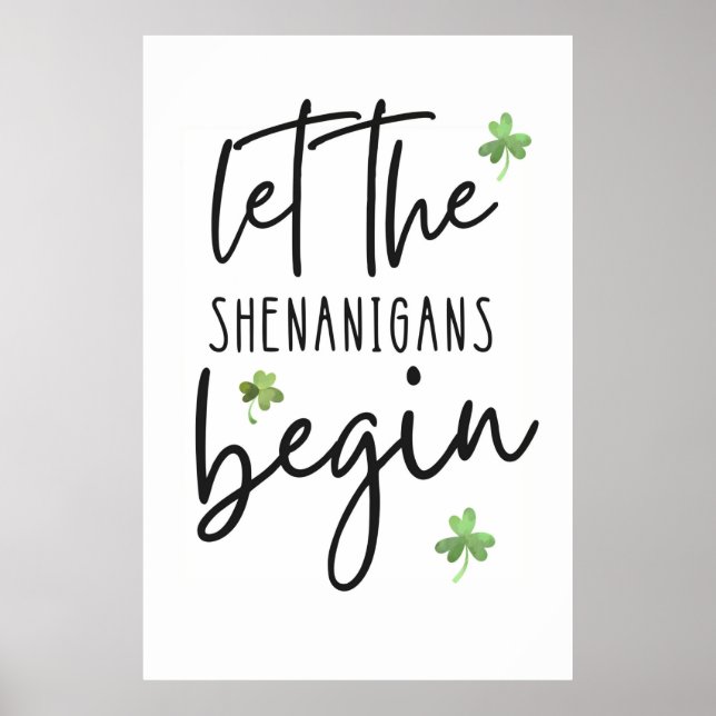 Que os Shenanigans comecem a Poster (Frente)