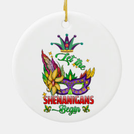Que Os Shenanigans Comecem O Ornamento Mardi Gras