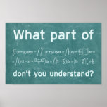 Que parte? - Poster de matemática<br><div class="desc">Que parte?</div>