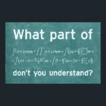 Que parte? - Poster de matemática<br><div class="desc">Que parte?</div>