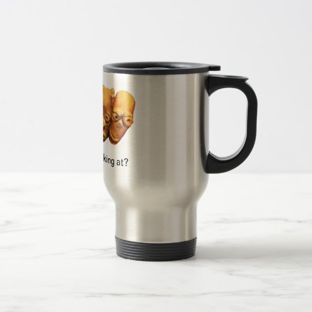 Que R U que olha a caneca de viagem (Direita)