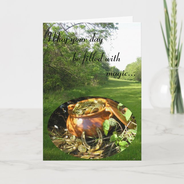 "Que seu dia seja cheio de magia!" Cartão (Frente)