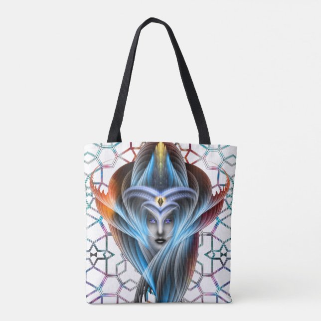 Que Sonhos São Feitos Com O GeomatCLR Tote Bag (Verso)