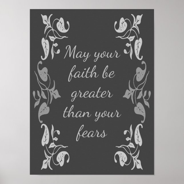 Que sua fé seja maior que seus medos Poster (Frente)