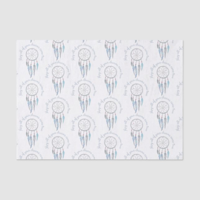 Que Todos Os Seus Sonhos Venham Um Papel De Tecido (Frente )