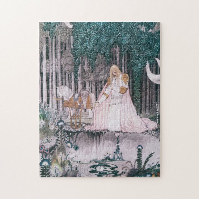 Quebra-cabeça カイ・ニールセン（Kay Nielsen）幻想的な童話のパズル　泉で水を飲もうとする王子 (Vertical)