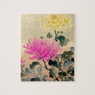 Quebra-cabeça 土屋光逸 de Tsuchiya Koitsu - 菊 do crisânte