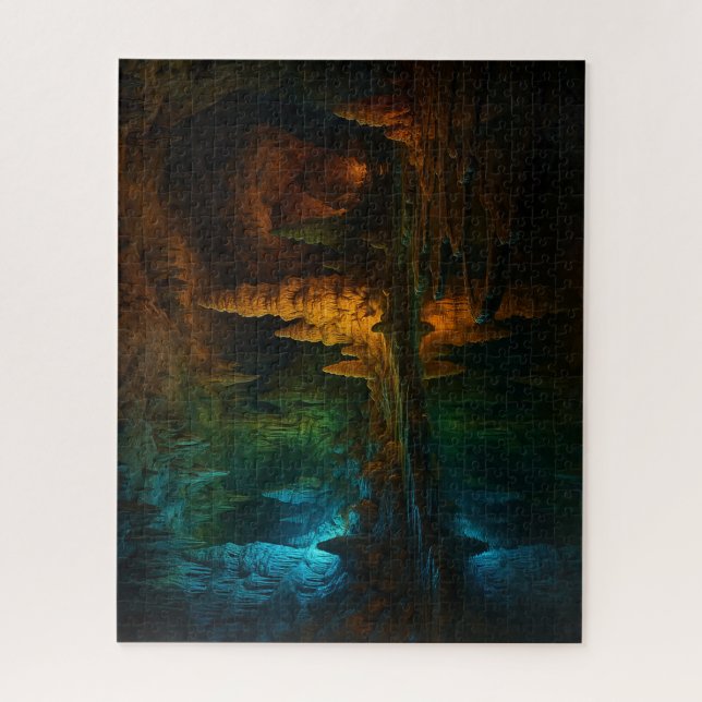 Quebra-cabeça 秋芳洞の幻想風景 / Fantastical View of Akiyoshido Cave (Vertical)