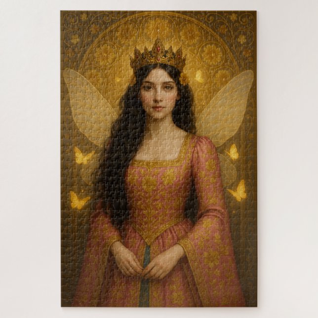 Quebra-cabeça 005_A fairy princess in rose pink. (Vertical)