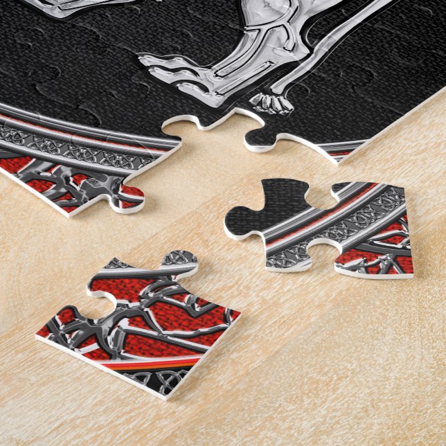 Quebra-cabeça [100] Assyrian Winged Lion - Silver Lamassu (Lateral)