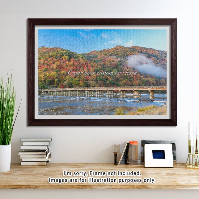 Quebra-cabeça [1014] Arashiyama – Morning Hues over Togetsukyo (An image of a puzzle displayed in a bright and open room. // 明るく風通しの良い部屋を飾ったときののイメージ)