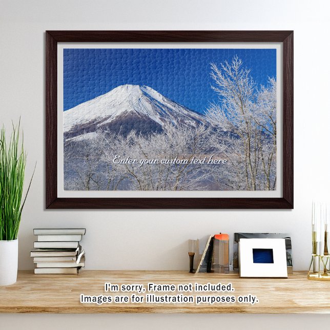 Quebra-cabeça [1014] Mt.Fuji – Alongside Transient Hoarfrost (An image of a puzzle displayed in a bright and open room. // 明るく風通しの良い部屋を飾ったときののイメージ)