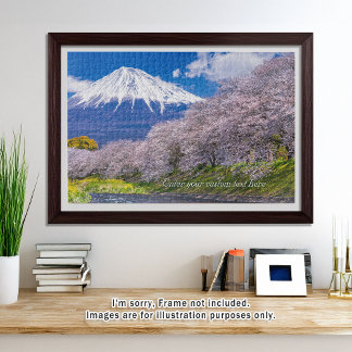 Quebra-cabeça [1014] Mt.Fuji – Morning Light on the Cherry Path