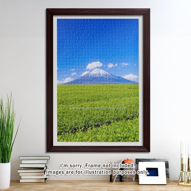 Quebra-cabeça [1014] Mt.Fuji – Spring Sprouts in Tea Fields (An image of a puzzle displayed in a bright and open room. // 明るく風通しの良い部屋を飾ったときのイメージ)