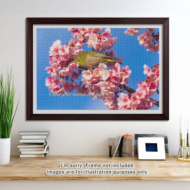 Quebra-cabeça [1014] Spring Messenger – Mejiro and Atami Sakura (An image of a puzzle displayed in a bright and open room. // 明るく風通しの良い部屋を飾ったときのイメージ)