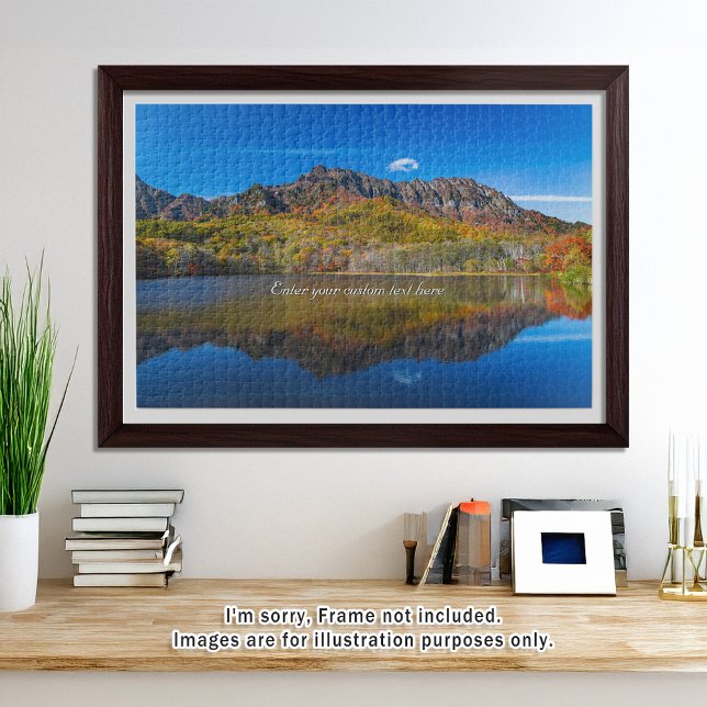 Quebra-cabeça [1014] Togakushi Mountains – Autumn Reflections (An image of a puzzle displayed in a bright and open room. // 明るく風通しの良い部屋を飾ったときのイメージ)