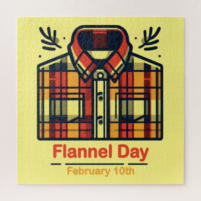 Quebra-cabeça 10 de fevereiro - Dia do Flanel (Vertical)