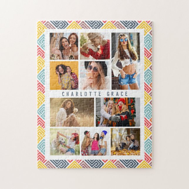 Quebra-cabeça 10 Foto Moderna Nome Geométrico do Abstrato (Vertical)